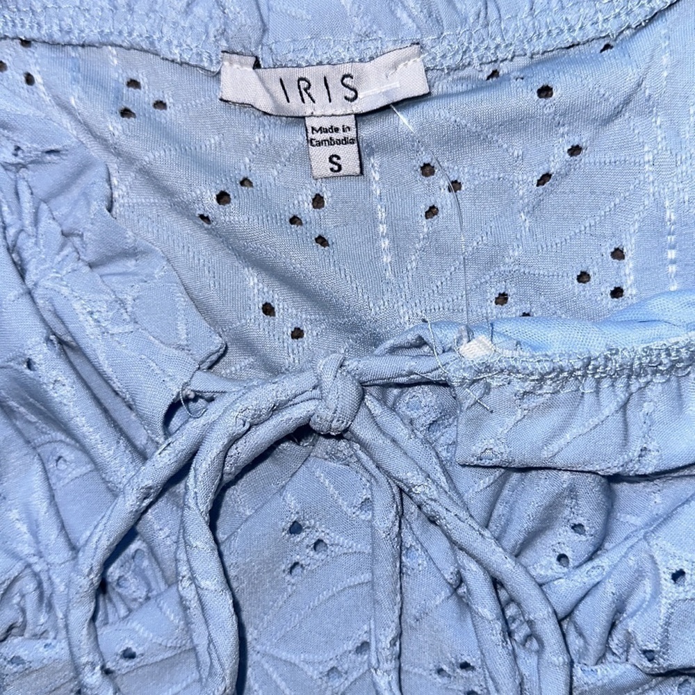 Iris crop top‎ eyelet milkmaid Small NWT festival Oktoberfest - Picture 3 of 5